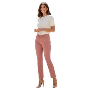 MOTHER The Stash Mid Rise Dazzler Ankle Jeans 27 NWOT Pink Dessert Sand $238 USA